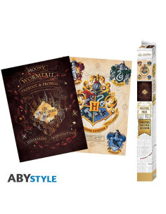 Set 2 Posters - Harry Potter Blason & Maraudeurs (52x38) 