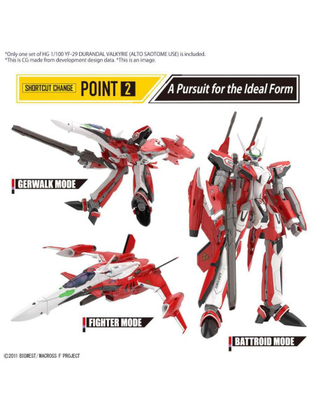 HG 1/100 Yf-29 Durandal Valkyrie Alto 