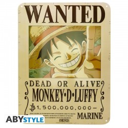 One Piece Plaque Métal - Luffy Wanted New World