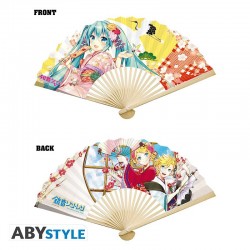 Eventail Hatsune Miku & Jumeau Kimono