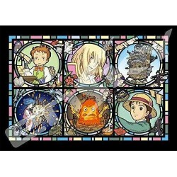 Le Château ambulant (Howl's Moving Castle) 208pcs Puzzle en vitrail 18.2x25.7
