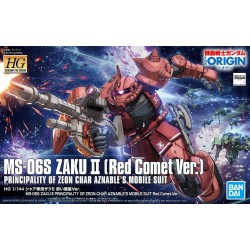 HG 1/144 MS-06S Zaku II Char Aznable Red Comet Ver. Gundam Origin 