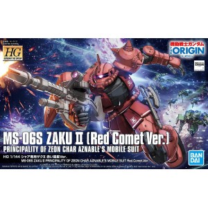 Maquette HG 1/144 MS-06S Zaku II Char Aznable Red Comet Ver. Gundam Origin 
