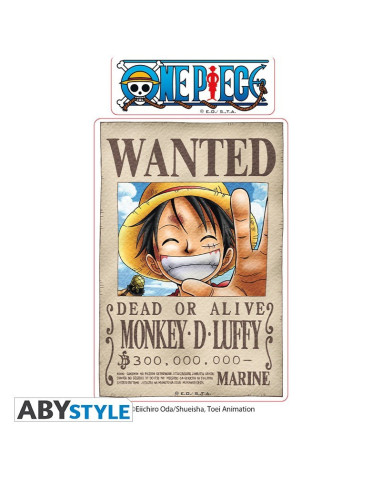 One Piece Stickers Wanted Luffy / Zoro