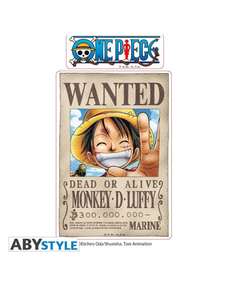 One Piece Stickers Wanted Luffy / Zoro