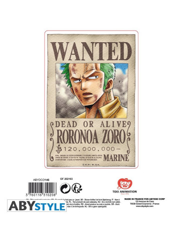 One Piece Stickers Wanted Luffy / Zoro
