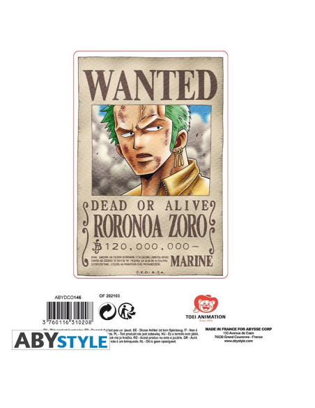 One Piece Stickers Wanted Luffy / Zoro