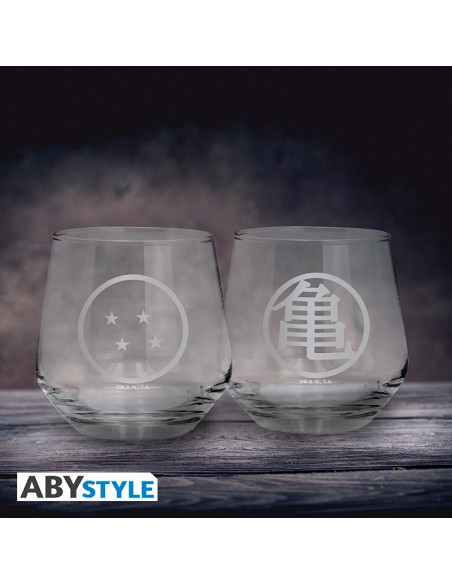 Set de 2 Verres Dragon Ball Kame & Boule de cristal