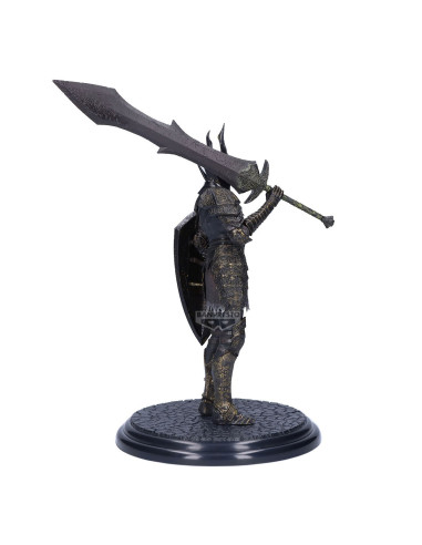 Profil de la figurine Black Knight, montrant les détails de l'armure et les motifs