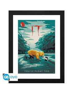 Poster Encadré IT Georgie You'll Float Too 30x40