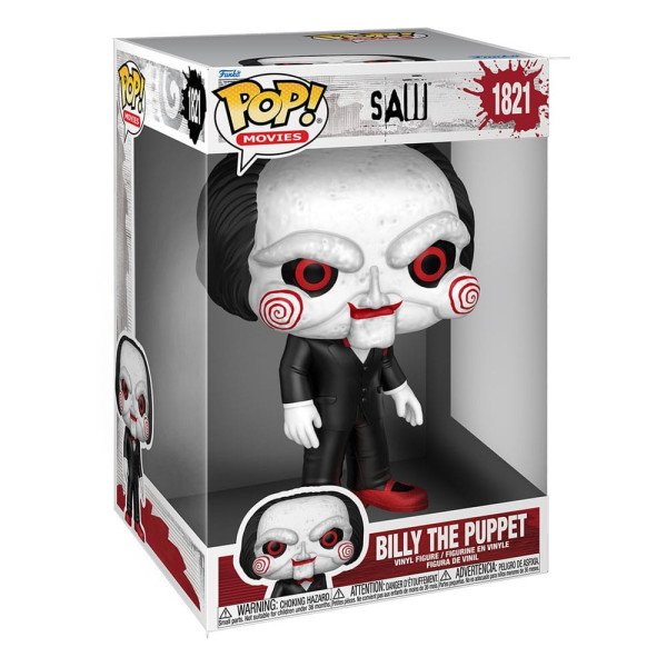 Boîte officielle de la figurine Funko Pop! Jumbo Saw Billy the Puppet