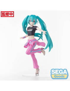 Figurine Hatsune Miku Desktop x Decorate de face, dans le costume Berry et une pose sportive
