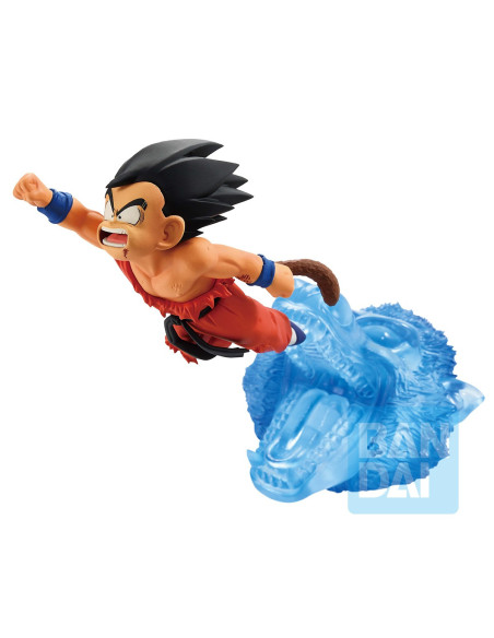 Figurine Son Goku Dragon History II de face, en pose de combat dynamique