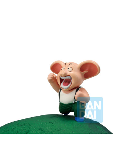 Gros plan de la figurine, montrant le visage d'Oolong