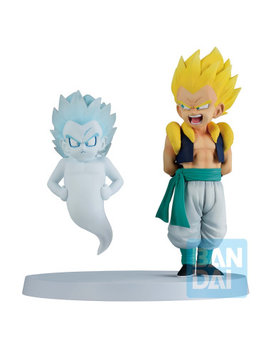 Figurine Ichibansho de Gotenks et un fantôme isolé, montrant les détails de leurs expressions.