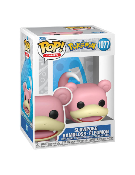 Boîte officielle de la figurine Funko POP! Games Slowpoke (Ramoloss).