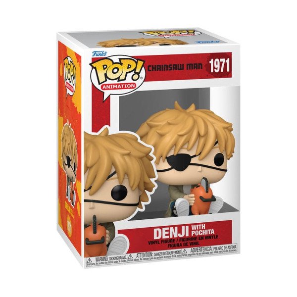 Boîte officielle de la figurine Funko Pop! Chainsaw Man Denji & Pochita
