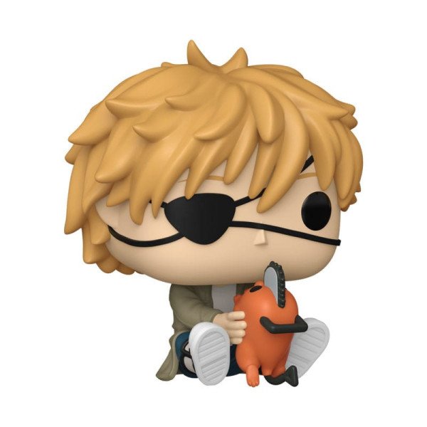 Figurine Funko Pop! Denji et Pochita de face, montrant le duo ensemble