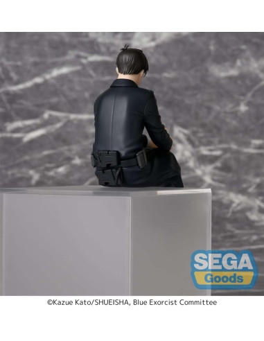 Vue de dos de la statuette, révélant la conception détaillée de son uniforme