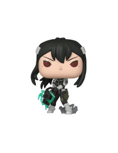 Figurine de Mina Ashiro Kaiju No. 8 Funko Pop de face, avec son fusil anti-Kaiju