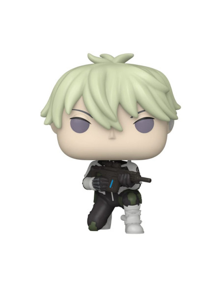 Figurine de Reno Ichikawa Kaiju No. 8 Funko Pop de face, en pose de combat