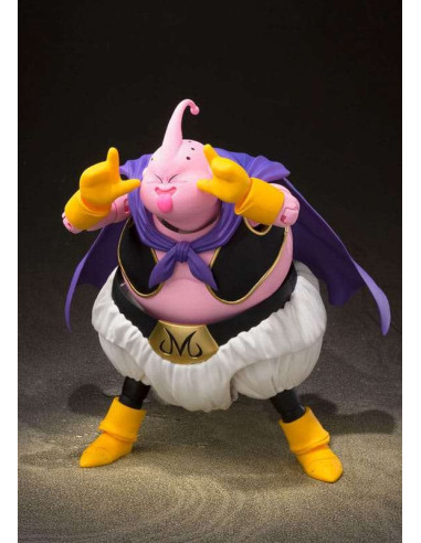Majin Buu en vue de coté , avec le visage qui tire la langue , pose aussi emblématique