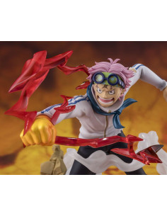Statuette FiguartsZERO Koby (Coby) Honesty Impact de face, avec effets de puissance Rouge et débris. 2