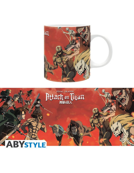Mug l'Attaque des Titans Scene Bataille