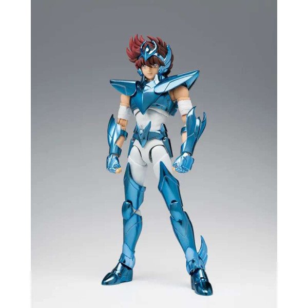 Vue complète de Seiya équipé de l’armure Final Bronze OCE, prêt au combat.