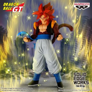 Figurine Gogeta Super Saiyan 4 Solid Edge Works Banpresto en mise en scène officielle Dragon Ball GT