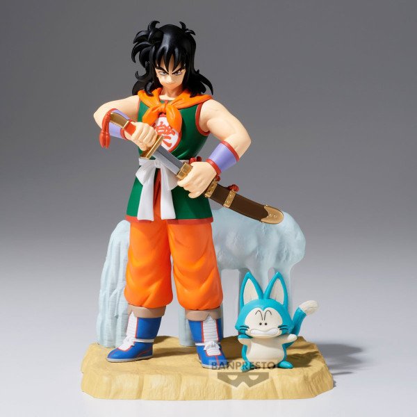 Gros plan sur Yamcha et Puerh, détails de la sculpture et des visages Banpresto
