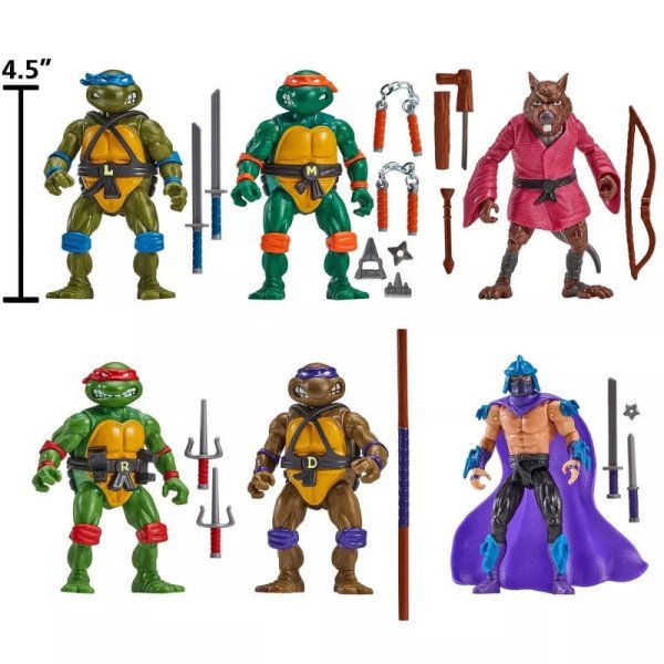 Détails des râteliers d'armes originaux pour figurines Tortues Ninja 1988