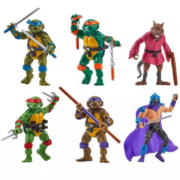 Détails des 6 figurines equipé de leurs armes originaux dans le style 1988