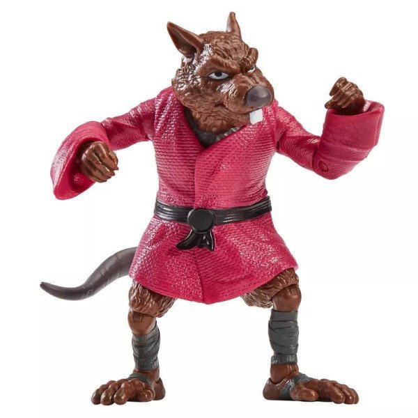 Gros plan sur figurine de Splinter maitre des Tortues , authentique remastered 1988