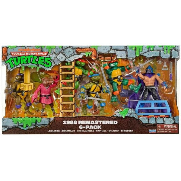 Pack collector 6 figurines Tortues Ninja 1988 Remastered exclusivité heo EU – vue de la boîte