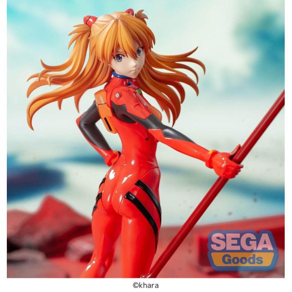 Close-up figurine Asuka Shikinami Langley Luminasta Evangelion outdoor