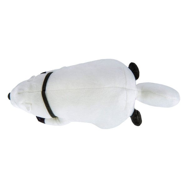 Vue de dessus de la peluche Bond Forger Sleeping montrant sa forme ovale et sa texture douce blanche.