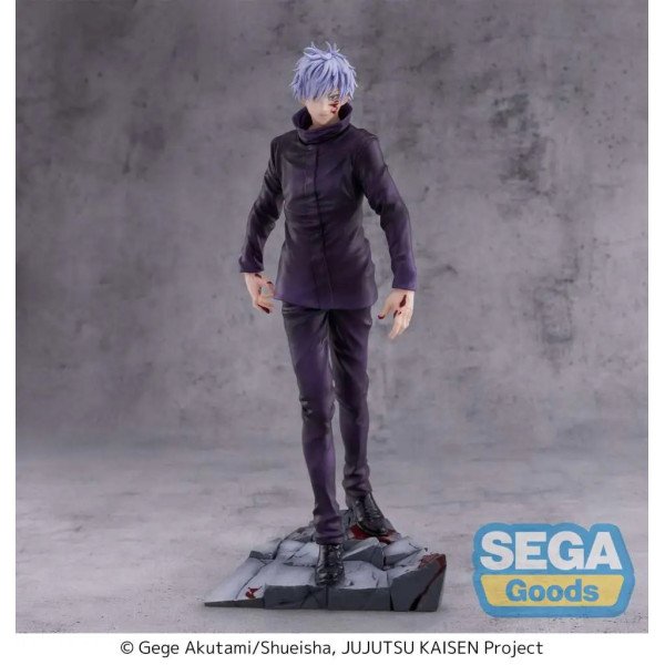 Figurine Satoru Gojo Jujutsu Kaisen Luminasta Extermination vue de face, posture droite et expression sérieuse