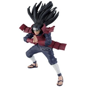 Figurine Hashirama Senju Naruto Shippuden Vibration Stars Banpresto realisant un signe de main jutsu avec armure samurai rouge. 2