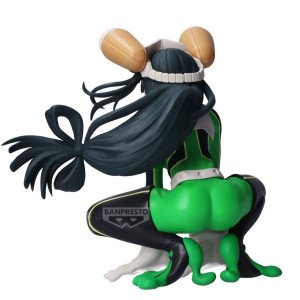 Figurine Tsuyu Asui accroupie en position grenouille collection Glitter and Glamours My Hero Academia par Banpresto. 2