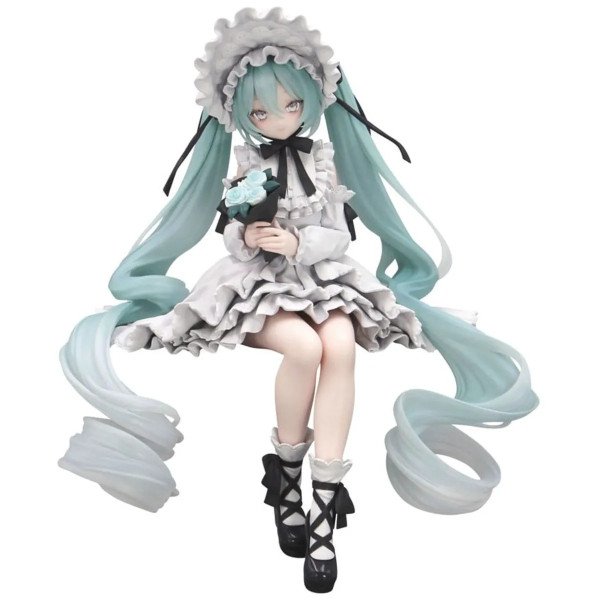 Figurine Hatsune Miku Noodle Stopper Vintage Doll Style par FuRyu en vue complete sur fond blanc.