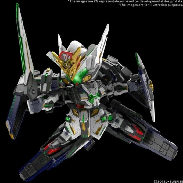 GF Gundam Astraea Type-B SDW Heroes Bandai en pose dynamique avec armement complet