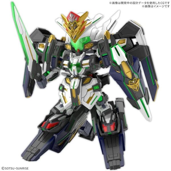 Gunpla GF Gundam Astraea Type-B de la gamme SDW Heroes par Bandai, vue de face avec épée et bouclier