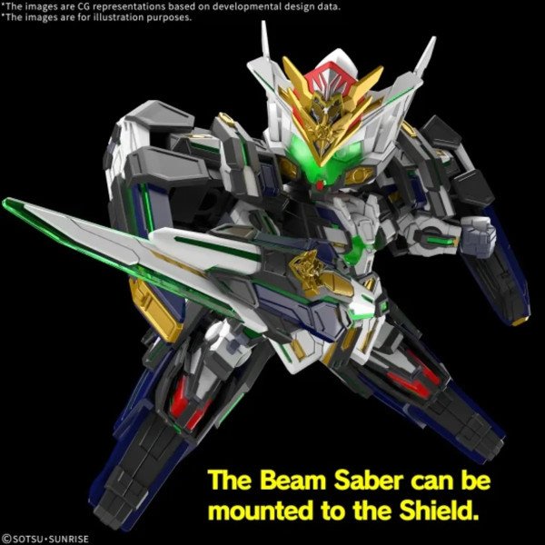 Gunpla GF Gundam Astraea Type-B Bandai avec sabre beam fixé sur le bouclier