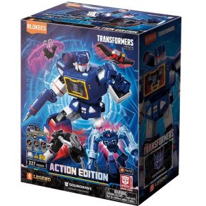 Figurine Transformers Soundwave Action Edition 03 Blokees Light Up vue de face en pose dynamique 2