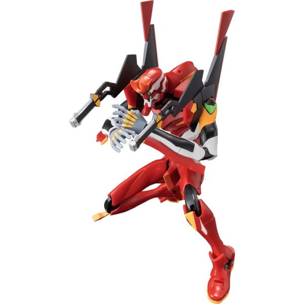 Figurine Blokees Evangelion EVA Unit-02 Ultra Action Figure Legacy Edition en pose de course/attaque avec prog knife en main.