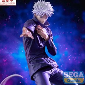 Statuette PVC Luminasta Satoru Gojo Hollow Purple (Jujutsu Kaisen) par Sega, attaque avec effet d’énergie, vue de face. 2