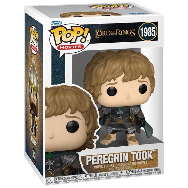Boite figurine Funko POP! Movies Peregrin Took (Le Seigneur des Anneaux) numéro 1985 avec packaging officiel.