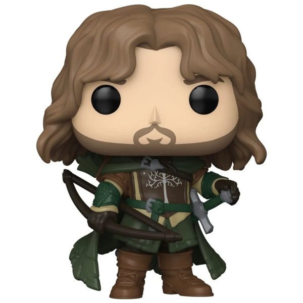 Figurine Funko POP! Movies Faramir (Le Seigneur des Anneaux) en vinyle, avec arc et tenue du Gondor, vue de face.