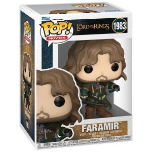 Figurine Funko POP! Movies Faramir (Le Seigneur des Anneaux) en vinyle, avec arc et tenue du Gondor, vue de face. 2